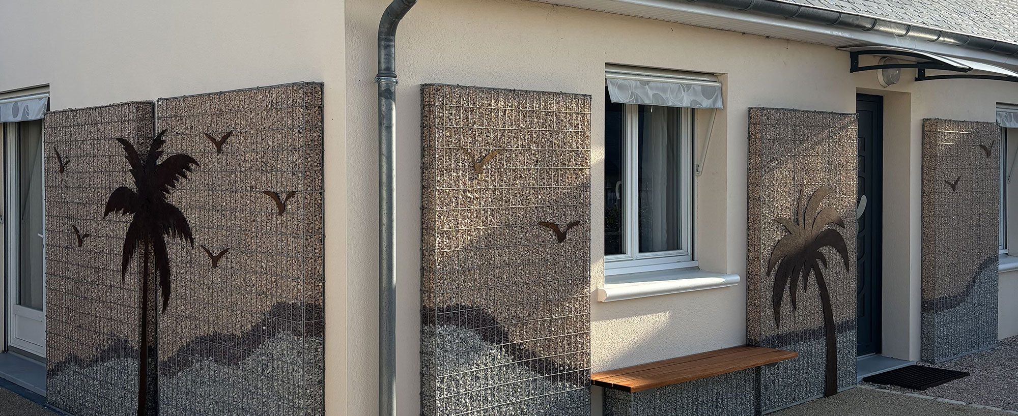 Décoration en gabions sur Saumur, Angers, Tours 