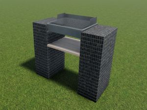 Gabions Barbecue double pilier