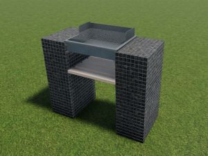 Gabions Barbecue double pilier