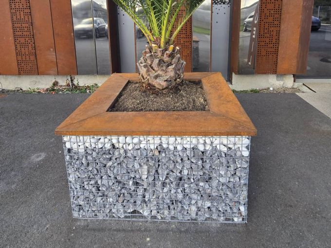 Gabions Jardinière Rond (Intérieur Galva)