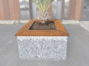 Couvertine Jardinière en Corten Carré 50x50 cm